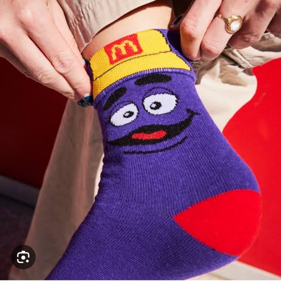 Australia EXCLUSIVE McDonald's McHappy Grimace McNugget Adult Sock Set NWT - Picture 2 of 6